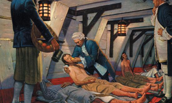 Scurvy, a disease caused by a lack of dietary ascorbic acid (vitamin C), debilitated sailors after just a few months at sea without fresh provisions. Citrus juice was discovered to cure the disease long before vitamin C was identified as the essential nutrient in the fruit.