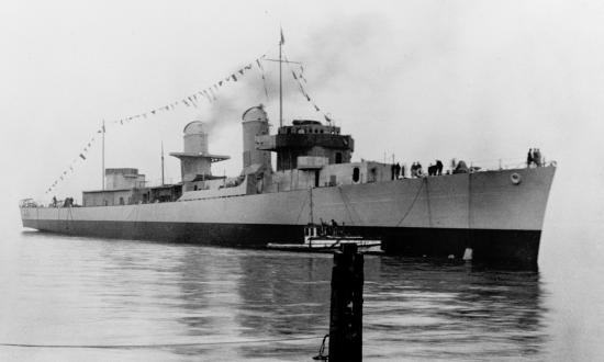 USS Johnston at Sea