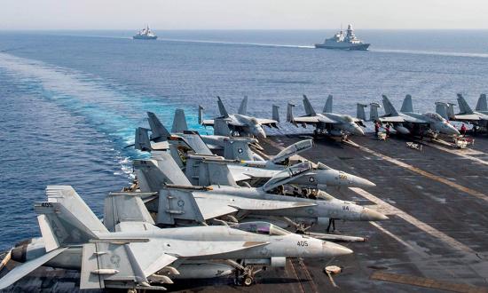 Components of the Dwight D. Eisenhower Carrier Strike Group (CSG) operate in the Red Sea with the Italian frigate Alpino and the French frigate Forbin. Carrier Air Wing Three, operating off the Ike, chalked up an impressive list of naval aviation firsts in 2024.