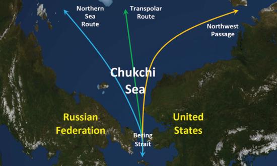 Courtesy of Author; Base Map of Ice Extent Courtesy of NASA