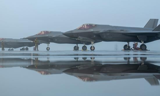 F-35A Lightning IIs prepare for an agile combat employment (ACE) exercise in March 2024. Under ACE, in the event of conflict, Air Force aircraft would quickly disperse to a variety of forward locations to complicate the enemy’s  targeting process. Adding deception techniques could further protect U.S. aircraft. 