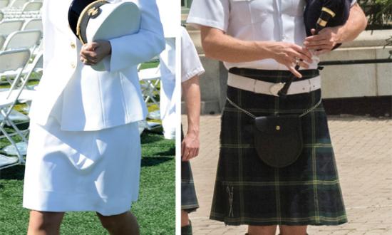 Left: U.S. Navy (Jonathan Correa); Right: USNA