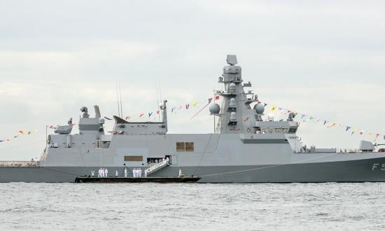 The frigate Istanbul, pictured on Turkish Armed Forces Day on 30 August 2024.