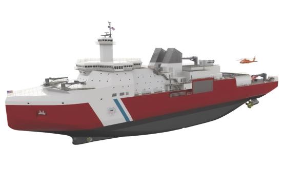 Computer rendering of the U.S. Coast Guard Polar Security Cutter