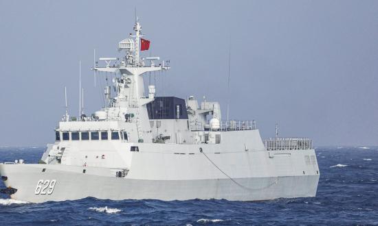 The Type 056A guided-missile corvette Tongling.