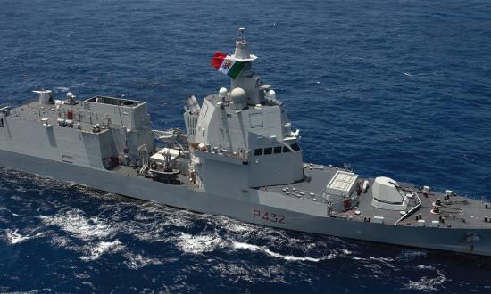 The Italian patrol ship Raimondo Montecuccoli in the Light-Plus configuration.