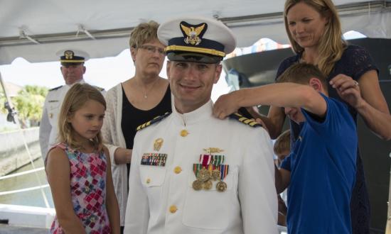 Coast Guard officer promotion ceremony