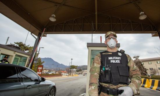 The military takes precautionary measures to protect against coronavirus. 