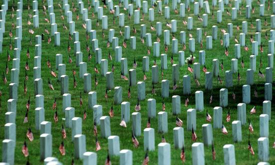 Tombstones in a National Cemetery