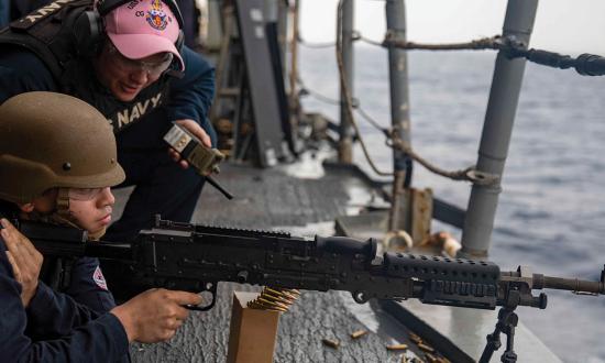 The USS Philippine Sea (CG-58) conducts a live fire exercise in the Red Sea. The Navy can benefit from the experiences of sailors who have experienced combat in the Red Sea in 2023 and 2024.