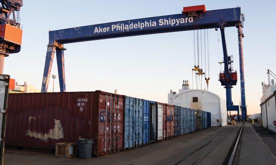 A lack of investment in naval and commercial shipbuilding after the end of the Cold War has caused the Navy to struggle to rebuild and grow its fleet. But new capacity at the Philly Shipyard (shown here) demonstrate that greater domestic shipbuilding is possible. 