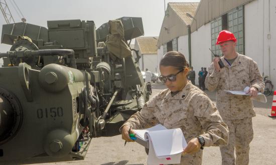 Marines inventory gear during Exercise African Lion 15 in Agadir, Morocco, May 9, 2015