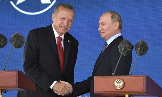 Turkish President Erdogan with Russian President Putin