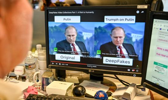 Deepfake image of Vladimir Putin/Donald Trump