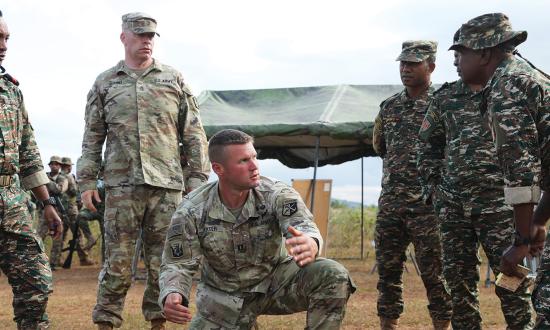 Members of the Rhode Island National Guard train soldiers from the Timor-Leste Defence Force during Dalan Ba Dame 2024, a U.S. Army Pacific exercise. 