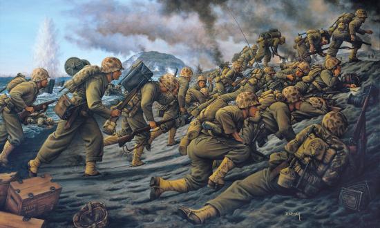 4th Marine Division Lands on Iwo Jima