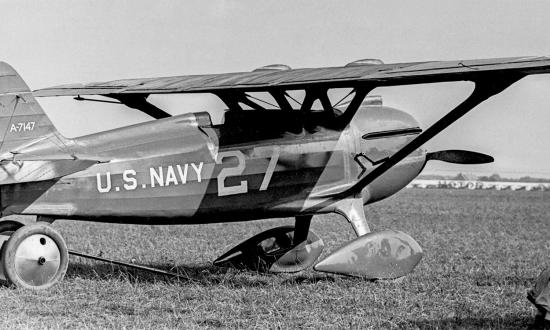 With Captain Arthur H. Page on board A-7147, the Hawk is pushed to the water for the start of the 31 May 1930 Curtiss Marine Flying Trophy Race at Naval Air Station Anacostia, D.C.
