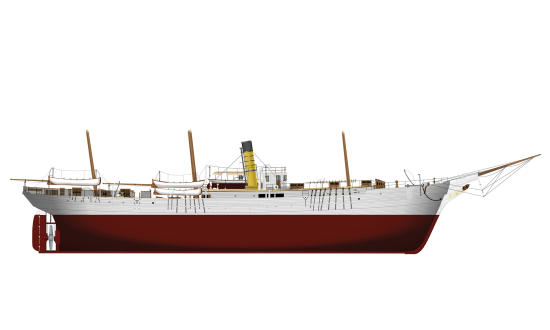 Profile drawing of USRC Bear