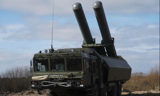 Tactical exercises of the Baltic Fleet's coastal missile forces using the Bastion anti-ship missile system at the Khmelyovka shooting range