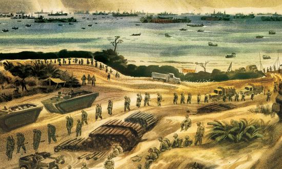 April 1945: The largest amphibious invasion of the Pacific war is underway. For nearly three tortuous and hard-fought months, “U.S. and Japanese forces locked horns on the ground, in the air, and on the sea.”