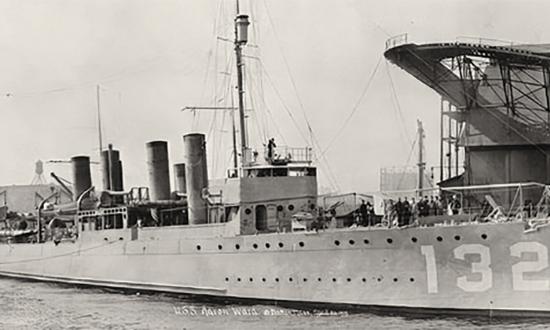 The newly commissioned USS Aaron Ward at Boston, Massachusetts, 23 April 1919.