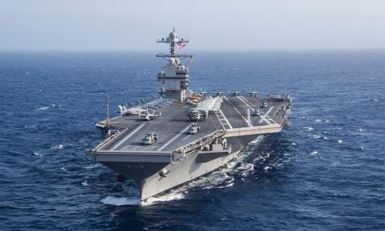 The aircraft carrier USS Gerald R. Ford (CVN-78) transits the Atlantic Ocean in early June to operate with a Nimitz-class carrier for the first time. The Ford class has been plagued by cost overruns, some of which could have been alleviated with prototyping.