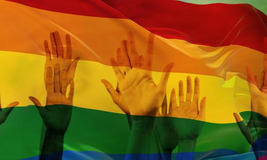 Hands, Pride Flag