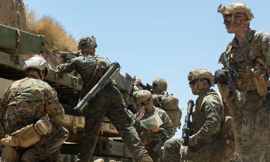 Marines with 1st Battalion, 1st Marine Regiment, 1st Marine Division