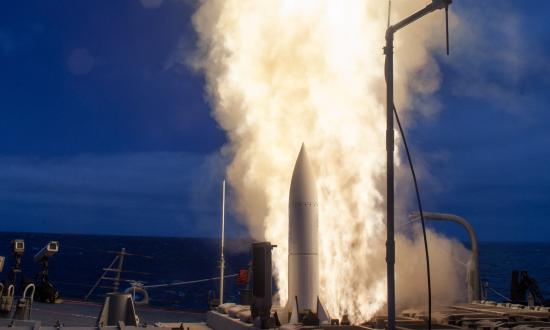USS John Paul Jones (DDG-53) fires an SM-6 missile