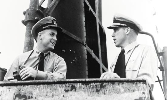 Lieutenant Commander Dudley Morton (right), Lieutenant Commander Dick O’ Kane (left)