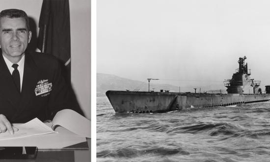 After Submarine School, then-Lieutenant Robert McNitt joined Commander Eugene Fluckey as executive officer on board the USS Barb (SS-220). On patrol duty during World War II, the submarine “took a real pasting” that came too close for comfort.