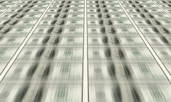 $100 bills being printed at the US Mint