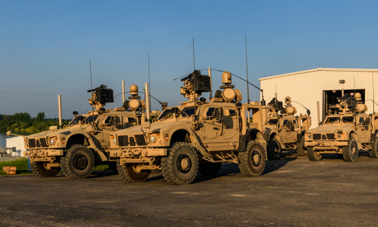 The ground-based air defense future weapons system is designed to modernize low altitude air defense by providing increased capability. The MADIS Mk 1 includes a turret-launched Stinger missile, multi-functional electronic warfare capability, direct-fire weapon, electro optical infra-red (EO/IR) optic, and a shoulder-fired Stinger missile for dismounted operations. 