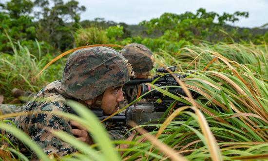 Marines will need to maximize camouflage, concealment, and deception techniques to survive in an environment without air supremacy. 