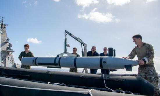 Sailors assigned to the littoral combat ship USS Charleston (LCS-18)