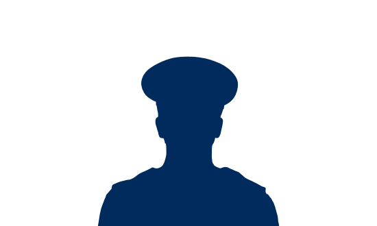 Silhouette of a navy officer