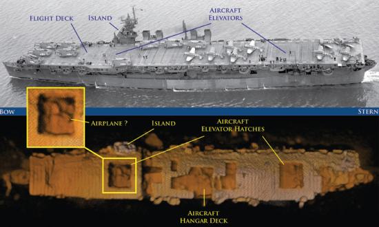 Top: National Archive; Above: NOAA/Boeing/Coda Octopus