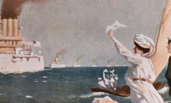 The Great White Fleet visits Sydney, Australia, in 1908 during its worldwide tour.
