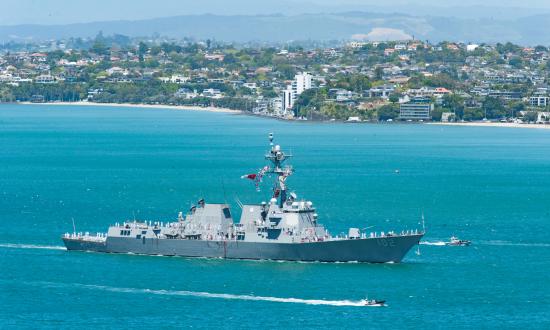 The USS Sampson (DDG-102) during her 2016 visit to Auckland