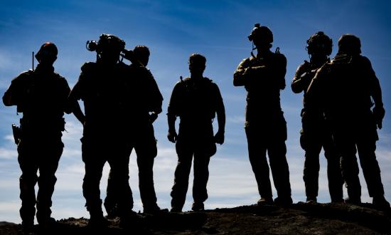 Naval Special Warfare sailors conduct training.