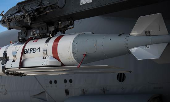 A Quickstrike-ER on the wing of a B-52H.