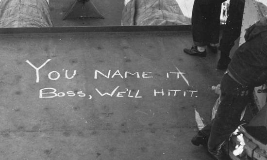 “YOU NAME IT BOSS, WE’LL HIT IT.” Thus reads the chalked inscription on the crown of Turret Two on board the USS Arkansas off the Normandy beachhead on 7 June 1944. She was the oldest warship in the mighty invasion fleet.