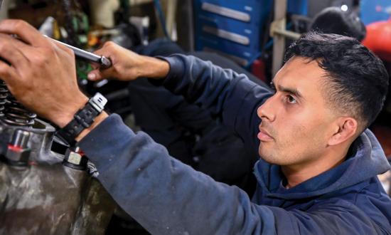 A Coast Guard maintenance technician