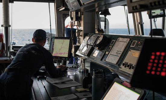 boatswain’s mate on board the USCGC Hamilton (WMSL-753)