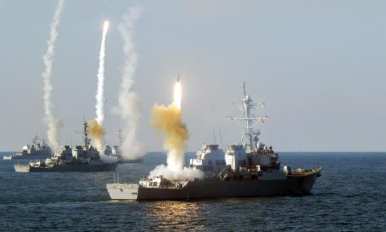 2003 missile exercise conducted by the USS Vicksburg (CG-69), Roosevelt (DDG-80), Carney (DDG-64), and The Sullivans (DDG-68)