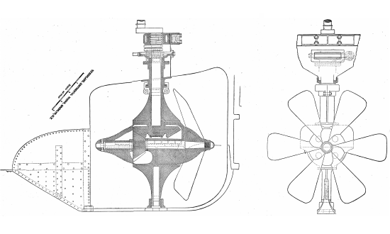 Schematic of the Mallory Steering Propeller