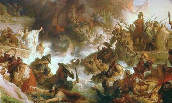 Battle of Salamis Italiano by Wilhelm von Kaulbach