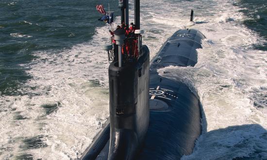 Virginia-class submarines, such as the USS Montana (SSN-794), shown here during sea trials, can carry between 20 and 26 Mk 48 torpedoes. That would be far too few for a war in the western Pacific.