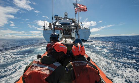 Coast Guard small boat returns to the USCGC Stratton