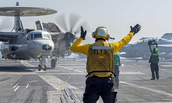 E-2C Hawkeye on USS Dwight D. Eisenhower